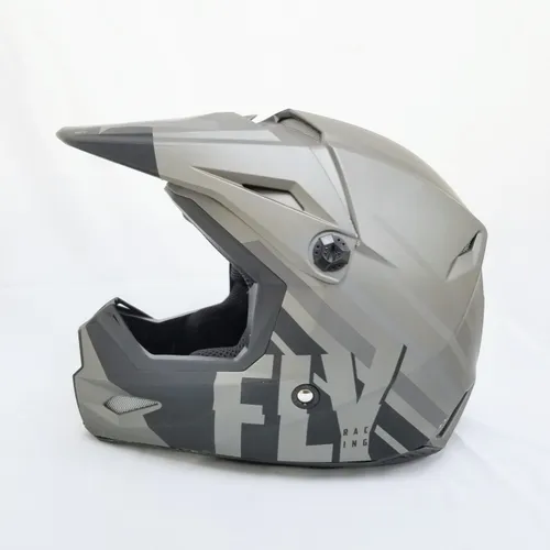 Fly Racing Youth Kinetic Thrive Helmet Matte Dark Grey/Black, Youth Medium
