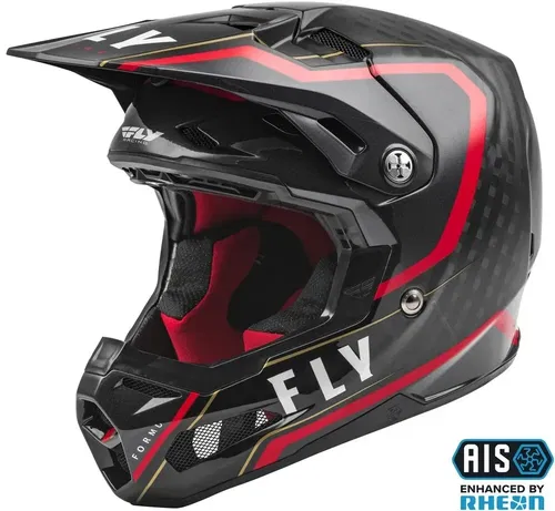 Fly Racing 2022 Adult Formula Carbon Axon Helmet (Black/Red/Khaki, X-Small)