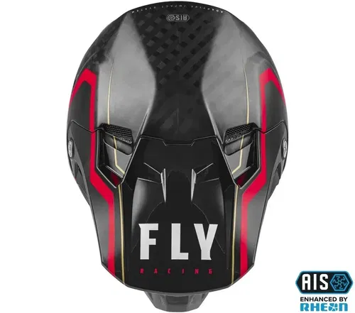 Fly Racing 2022 Adult Formula Carbon Axon Helmet (Black/Red/Khaki, X-Small)