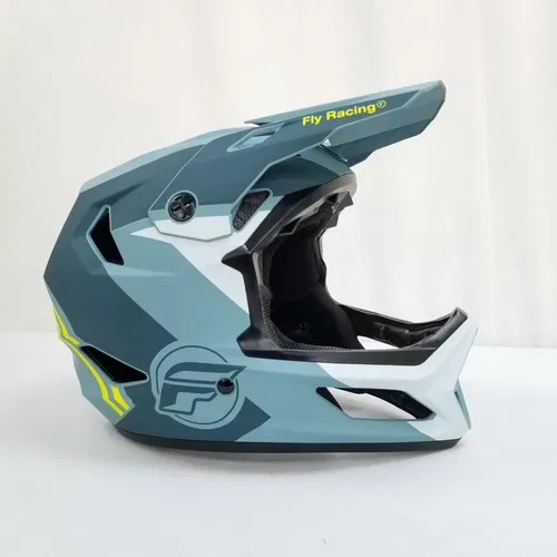 Fly Racing Rayce MTB/BMX Bicycle Helmet (Matte Blue Stone/Hi-Vis, X-Large)