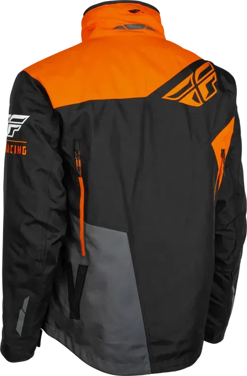 Fly Racing 2022 Youth SNX Pro Snow Jacket Black/Grey/Orange YXS | Warm & Tough
