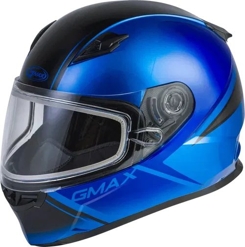 GMAX FF-49S Full-Face Dual Lens Shield Snow Helmet (Blue/Black, X-Large)
