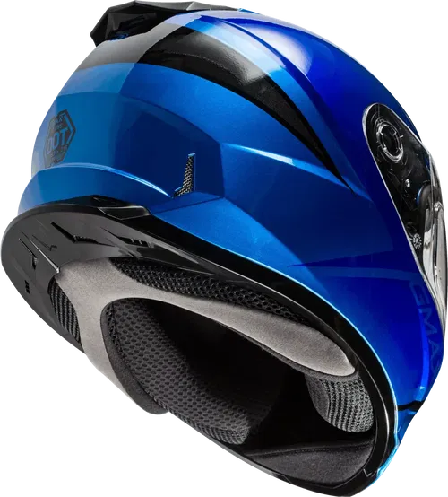 GMAX FF-49S Full-Face Dual Lens Shield Snow Helmet (Blue/Black, X-Large)
