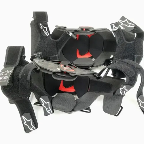 Alpinestars Supertech RK-10 Plasma Knee Brace (Black/Red, Medium)