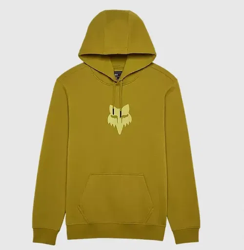 Fox Racing Fox Head Medium Pullover Hoodie, Mustard Yellow