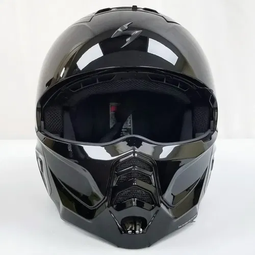 ScorpionEXO Covert 2 Open Face 3/4 Mode Motorcycle Helmet (Gloss Black, X-Large)
