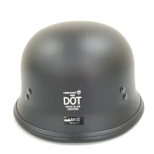 9MM GERMAN BEANIE HELMET MATTE BLACK LG