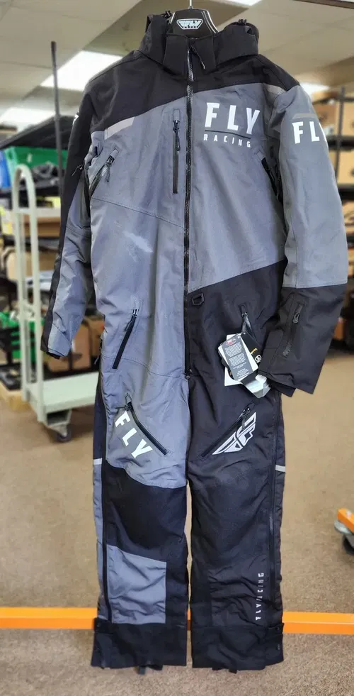 Fly Racing Cobalt Snowmobile Monosuit  (Black/Grey (Insulated), Small)