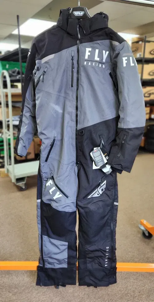 Fly Racing Cobalt Snowmobile Monosuit  (Black/Grey (Insulated), Small)