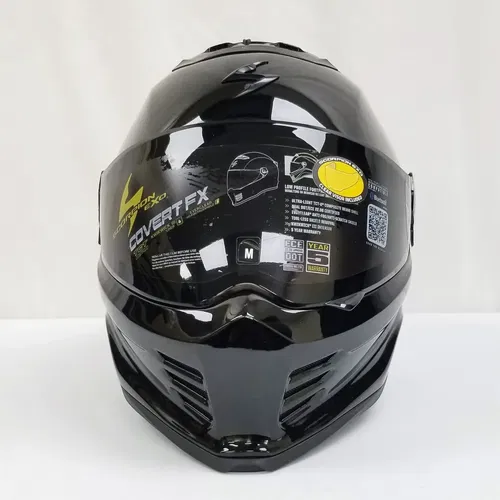 Scorpion Covert Fx Full Face Helmet (Gloss Black, Medium)