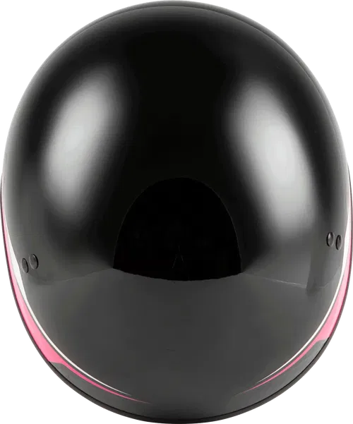GMAX HH-65 Naked Motorcycle Street Half Helmet (Source Black/Pink, Medium)
