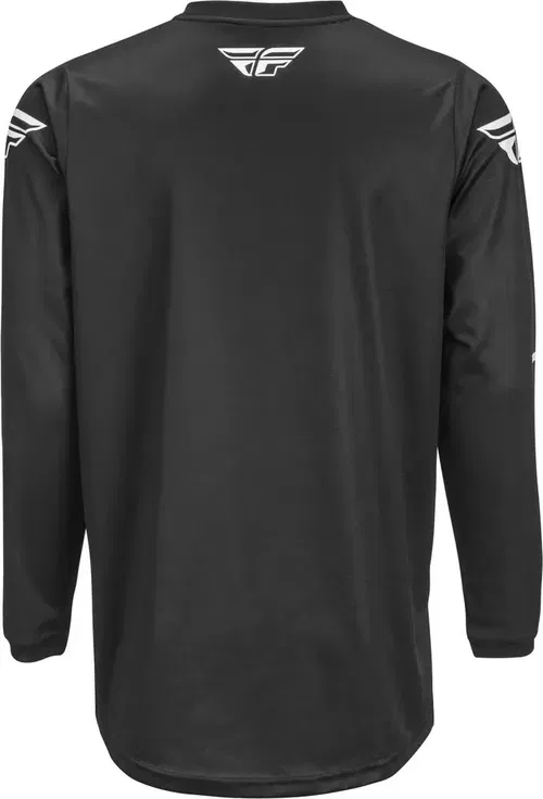Fly Racing Youth Universal Jersey (Black/White, Youth X-Large)