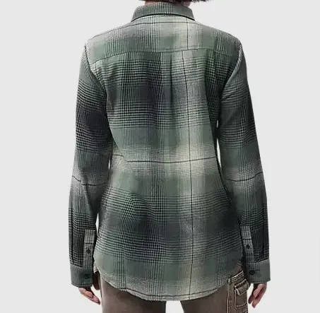 Fox Racing Womens Traildust Flannel Shirt Size Small, Heather Green