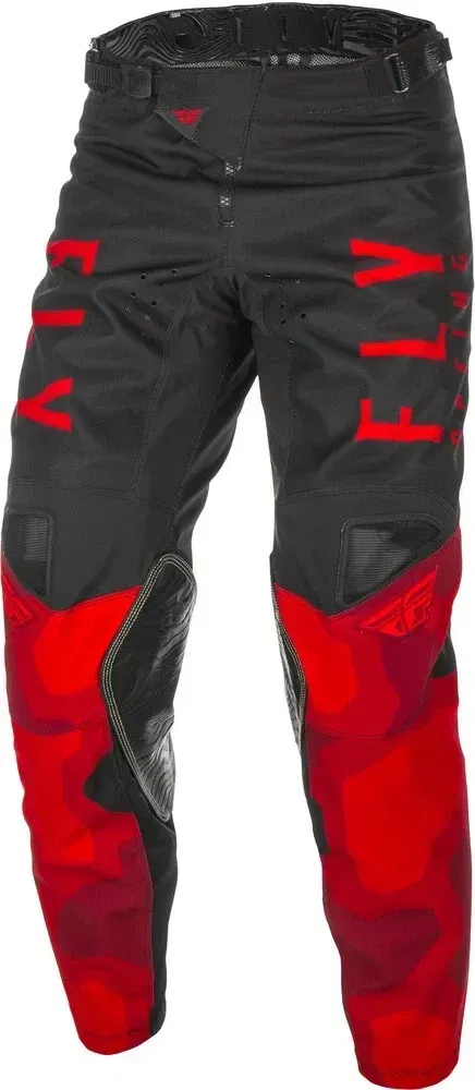 Fly Racing Kinetic K221 MX Pants - Red/Black, Size 18 - Durable & Race-Ready