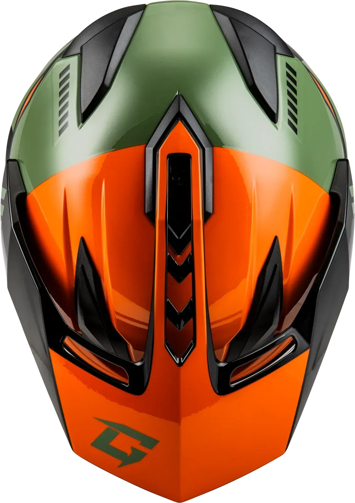 Gmax GM-11 Ronin Snow Helmet with Electric Shield (Orange/Green/Black, X-Small)