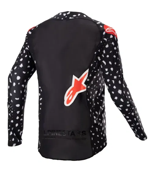 Alpinestars Racer North Jersey Black/Neon Red-Youth XL | MX Pro-Level Comfort