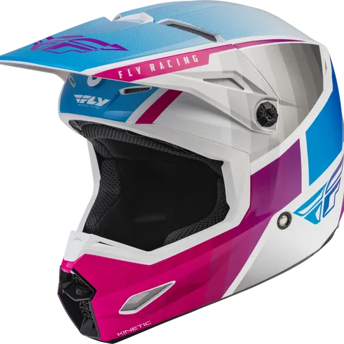 Fly Racing Adult Kinetic Drift Helmet (Pink/White/Blue, XX-Large)