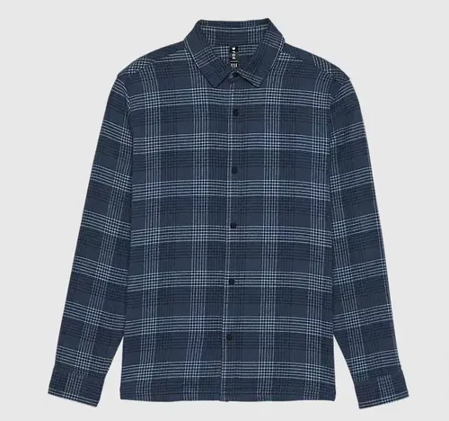 Fox Racing Womens Small Survivalist Stretch Flannel Shirt, Dark Vintage Blue