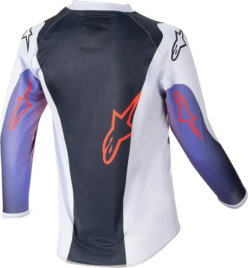 Alpinestars Kids Racer Hoen Light Grey/Hot Orange/Black  Motocross Jersey