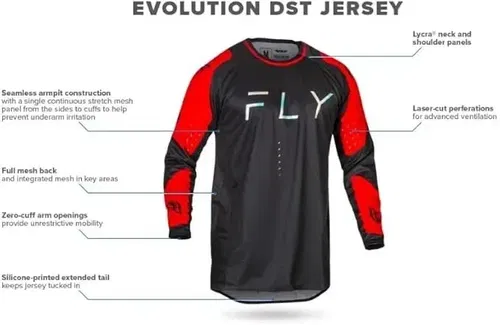 Fly Racing Evo DST Navy/White Jersey + Pant Gear Set - For Dirt Bike, MTB, BMX