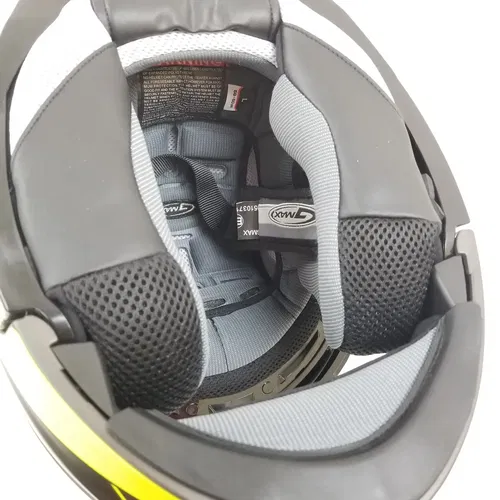 GMAX MD-01 Dual Sport Modular Helmet (Matte Black/Hi-Vis, Large)