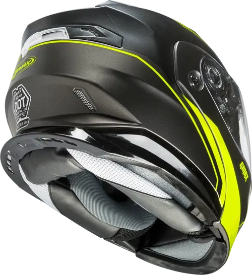 GMAX MD-01 Dual Sport Modular Helmet (Matte Black/Hi-Vis, Large)