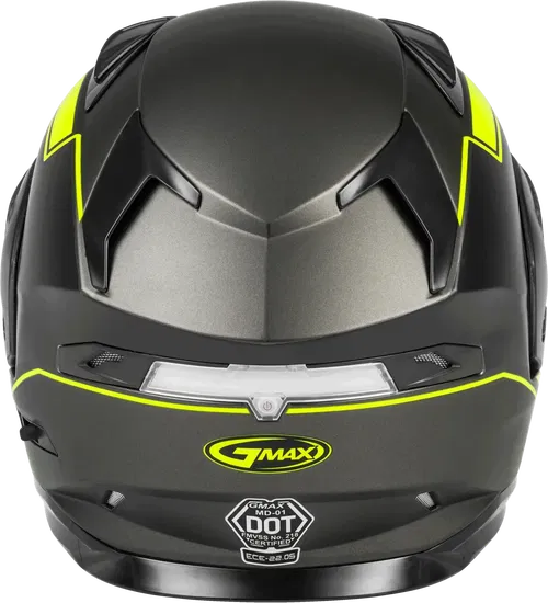 GMAX MD-01 Dual Sport Modular Helmet (Matte Black/Hi-Vis, Large)
