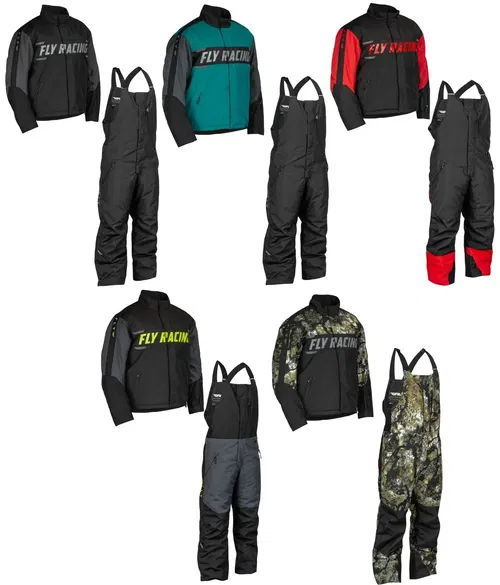 Fly Racing Outpost Snowmobile Jacket and Bib Combo