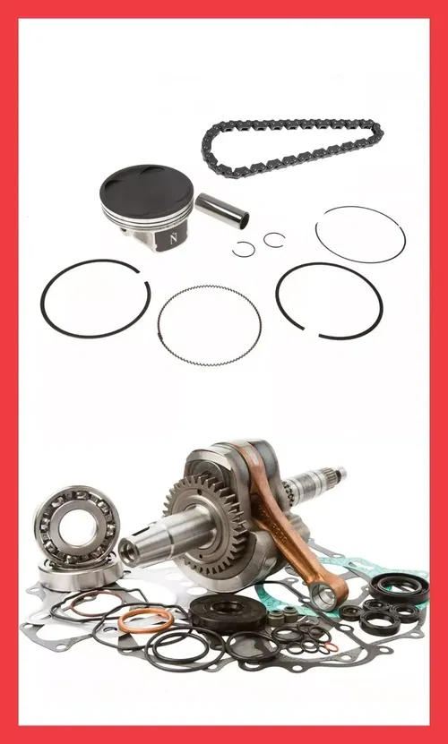 20-25 Honda Pioneer Foreman Rubicon 520 Rebuild Kit - Crankshaft Piston Gaskets