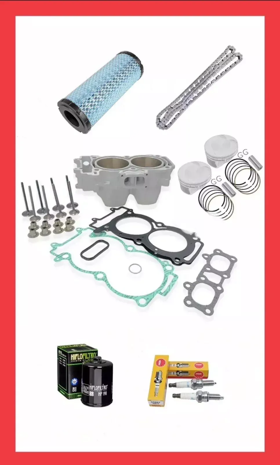 17-23 Polaris RZR 4 1000 XP Top End Rebuild Kit- Cylinder Pistons Valves