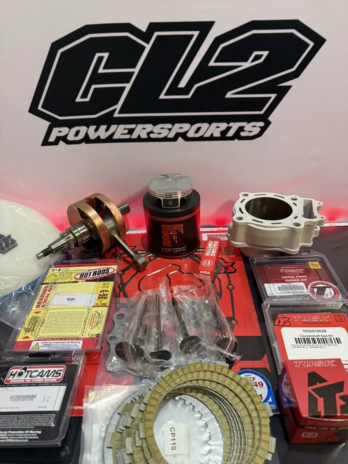 Honda 2012-2013 CRF250R Complete Engine Rebuild Kit + Transmission Bearings