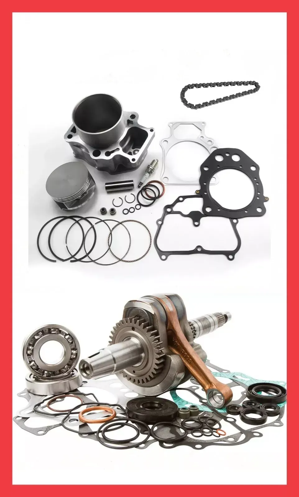 Honda Pioneer 700 Rebuild Kit - Crankshaft Piston Cylinder Gaskets Bearings