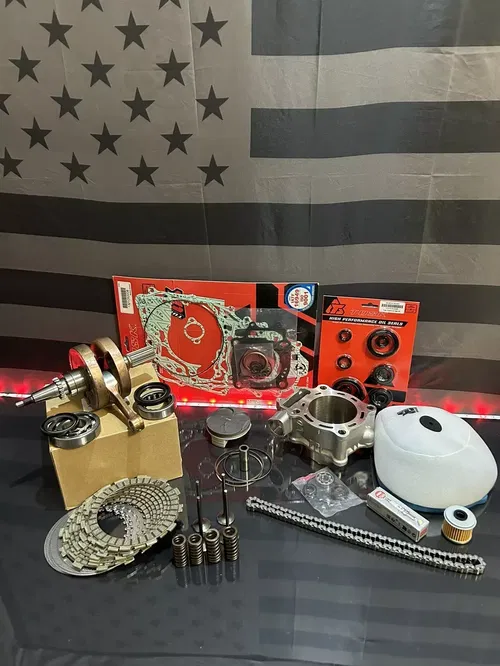 Honda CRF250X CRF 250X Complete Engine Motor Rebuild Kit + Transmission Bearings