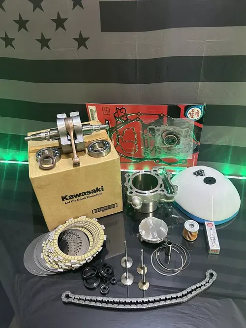 21-24 Kawasaki KX 250 250F Complete Engine Rebuild Kit  + Transmission Bearings