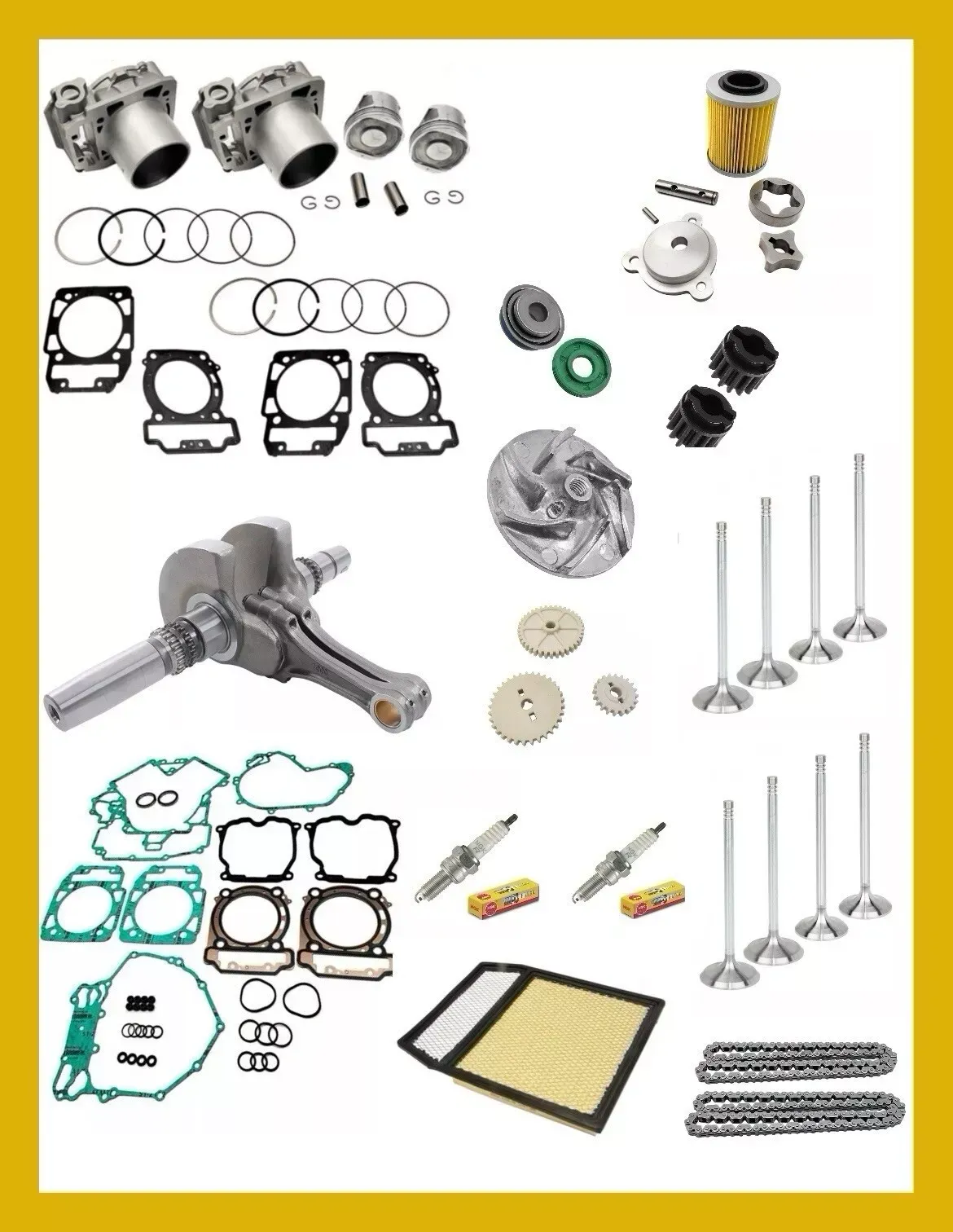 11-17 Can-Am Commander 1000 Complete Engine Motor Rebuild Kit