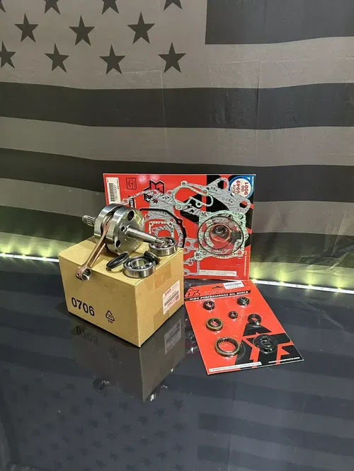 02-23 Suzuki RM 85 Bottom End Rebuild Kit- Crankshaft Bearings Gaskets