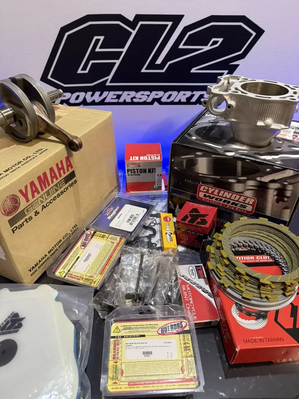 2019-2023 Yamaha YZ250F Complete Engine Rebuild Kit + Transmission Bearings