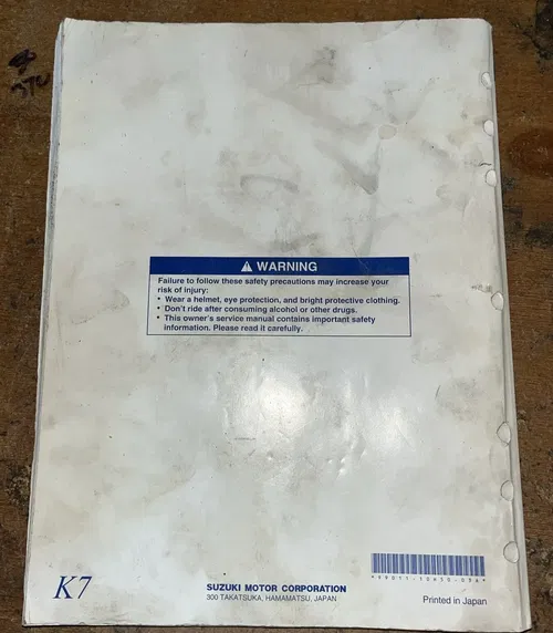 2006 Suzuki RM-Z250 Owner's Service Repair Manual