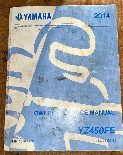 OEM Yamaha YZ450  1SL-28199-10 YZ450FE Owner's Service Manual
