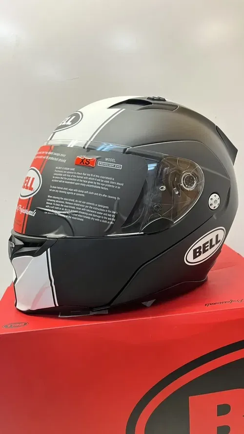 Bell Helmet Revolver EVO Rally Matte Black/White XS 54-55cm New Open Box