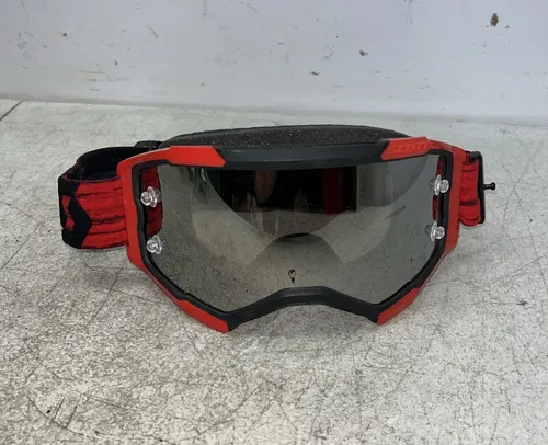 Scott Fury Goggles Red/Black - Chrome Lens Motocross