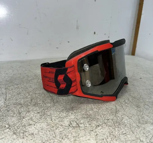 Scott Fury Goggles Red/Black - Chrome Lens Motocross