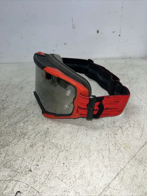 Scott Fury Goggles Red/Black - Chrome Lens Motocross