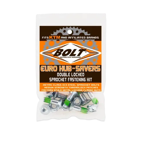 Bolt Motorcycle Hardware Hub-Savers Sprocket Bolts-Euro Style Silver