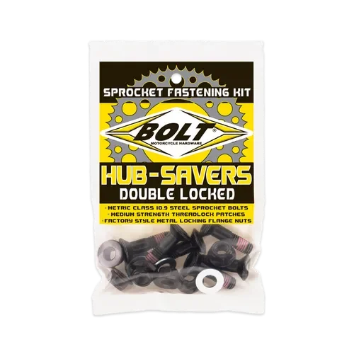 Bolt Motorcycle Hardware Hub-Savers Sprocket Bolts Black