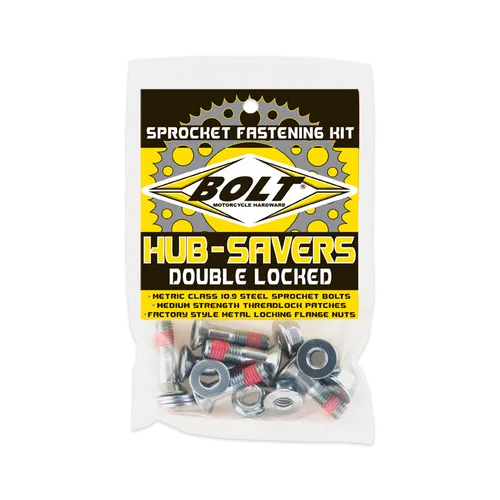Bolt Motorcycle Hardware Hub-Savers Sprocket Fasteners Silver