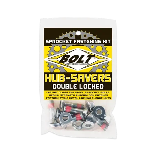 Bolt Motorcycle Hardware Hub-Savers Sprocket Fasteners Silver