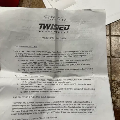 21-22 Yz250F Vortex Ecu By Twisted Development 