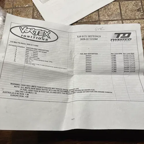 21-22 Yz250F Vortex Ecu By Twisted Development 