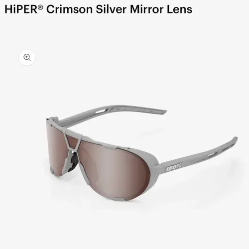 100% Sun Glasses - Westcraft Grey w/ Silver Lens